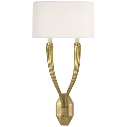 Ruhlmann 2-Light Wall Sconce in Antique-Burnished Brass