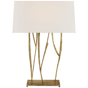 Aspen Console 2-Light Table Lamp in Gilded Iron