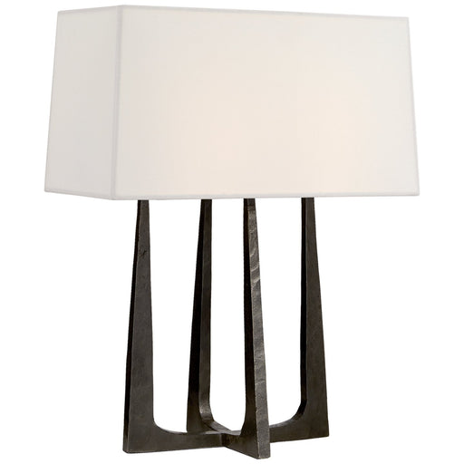Scala Hand-Forged 2-Light Bedside Table Lamp in Aged Iron