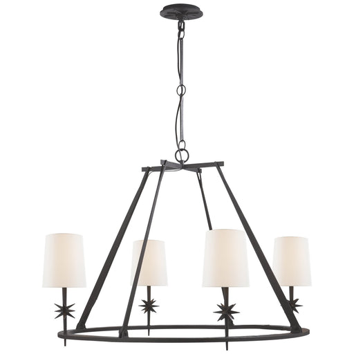 Etoile Round 4-Light Chandelier in Blackened Rust