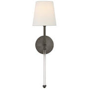 Camille 19" Linen Shade Wall Sconce in Bronze