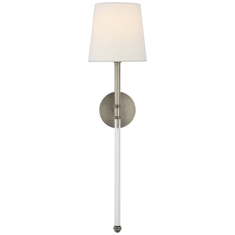 Camille Large Tail Wall Sconce in Antique Nickel