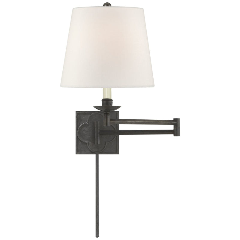 Griffith Swing Arm Wall Lamp in Aged Iron