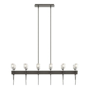 Echo 12-Light Linear Pendant in Dark Smoke - 131525-SKT-MULT-07-YC0369 by Hubbardton Forge