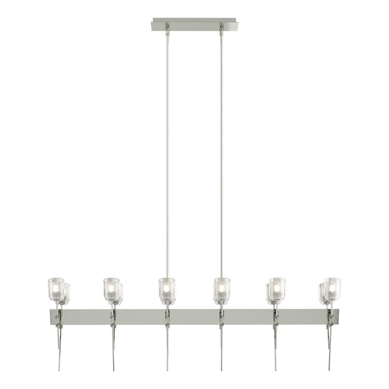 Echo 12-Light Linear Pendant in Sterling - 131525-SKT-MULT-85-YC0369 by Hubbardton Forge