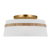 Cordtlandt 3-Light Large Semi-Flush Mount in Rattan