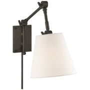Graves Pivoting Swing Arm Wall Lamp in Bronze