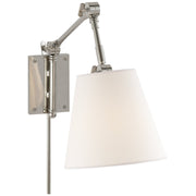 Graves Pivoting Swing Arm Wall Lamp in Polished Nickel