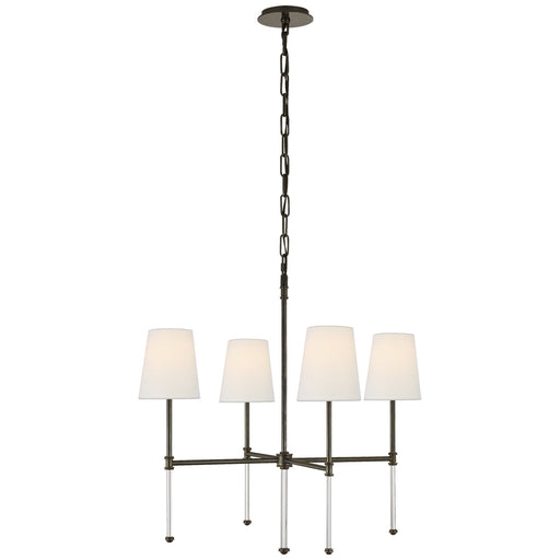 Camille Small 4-Light Chandelier in Bronze
