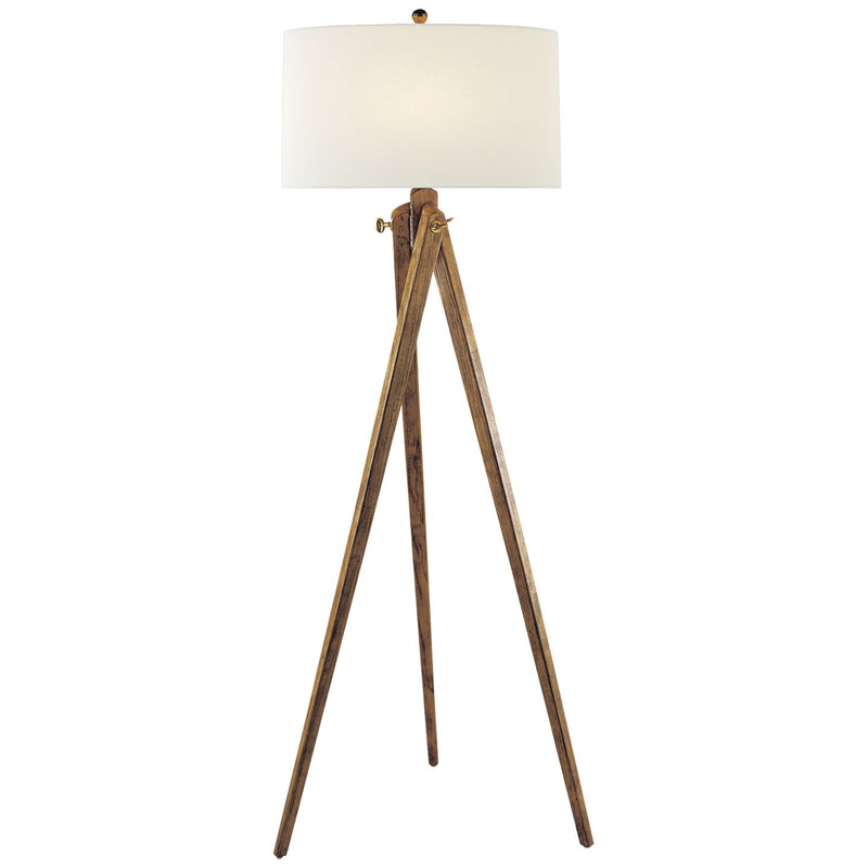 Tripod Floor Lamp in French Waxed Wood