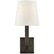 Square Tube Single Wall Sconce in Bronze