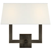 Square Tube 2-Light Wall Sconce in Bronze