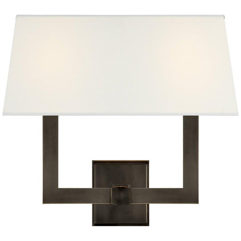Square Tube 2-Light Wall Sconce in Bronze