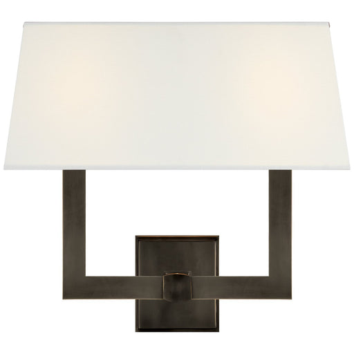 Square Tube 2-Light Wall Sconce in Bronze
