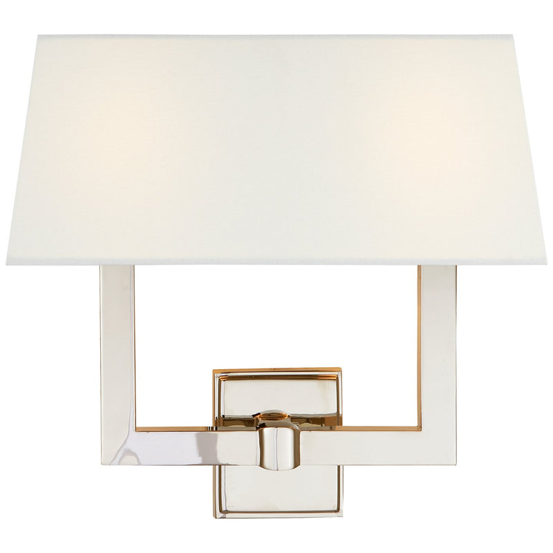 Square Tube 2-Light Wall Sconce in Polished Nickel