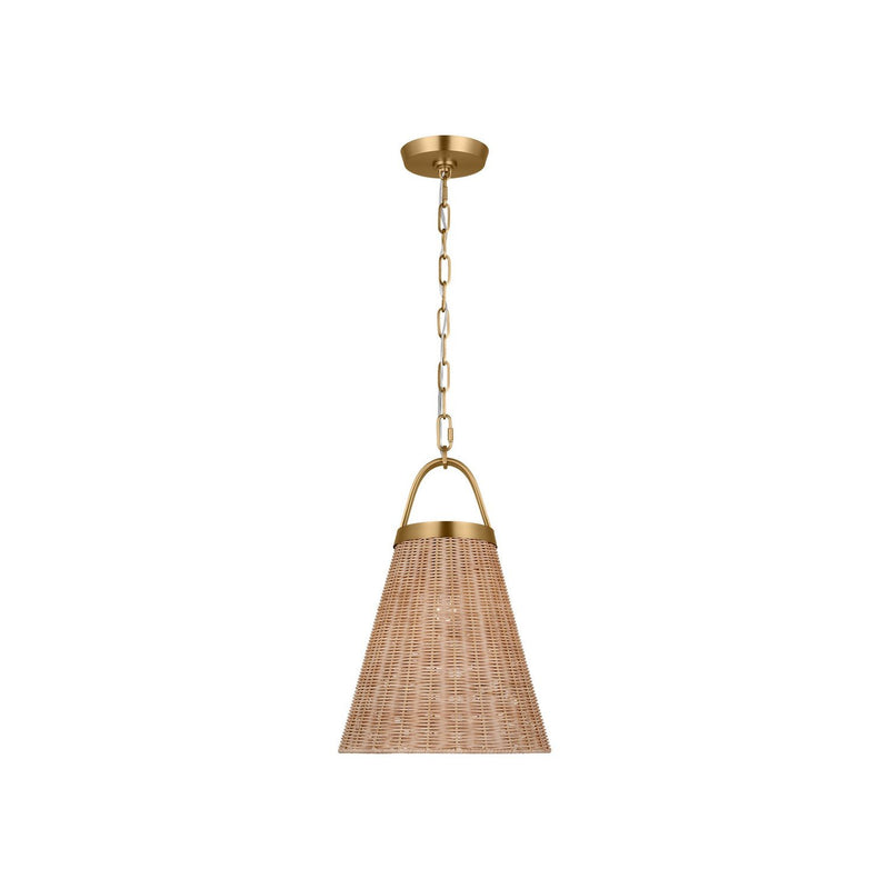 Whitby Medium Pendant in Burnished Brass