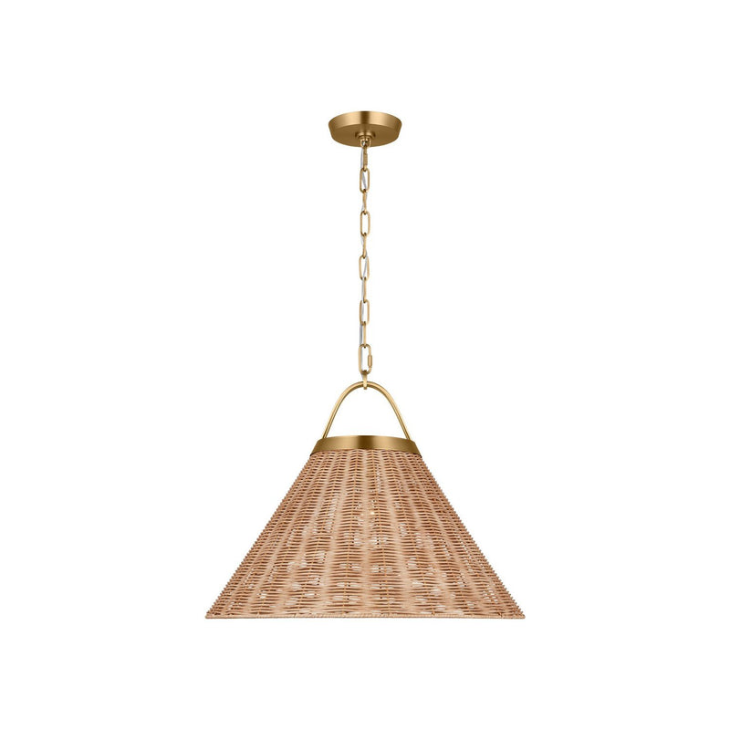 Whitby Grande Pendant in Burnished Brass