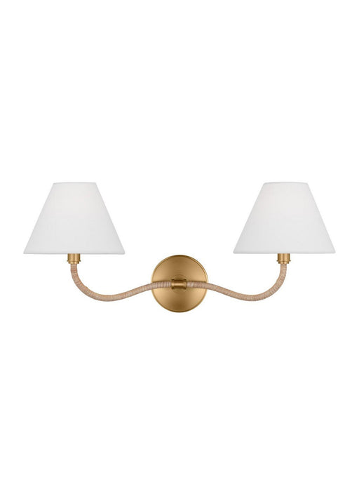 Laguna Large 2-Light Wall Sconce in Burnished Brass