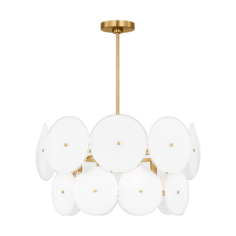 Emery 6-Light Medium Chandelier in Burnished Brass