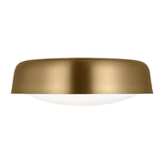 Draper 2-Light Large Flush Mount in Burnished Brass