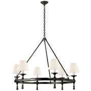 Classic Ring 6-Light Chandelier in Bronze