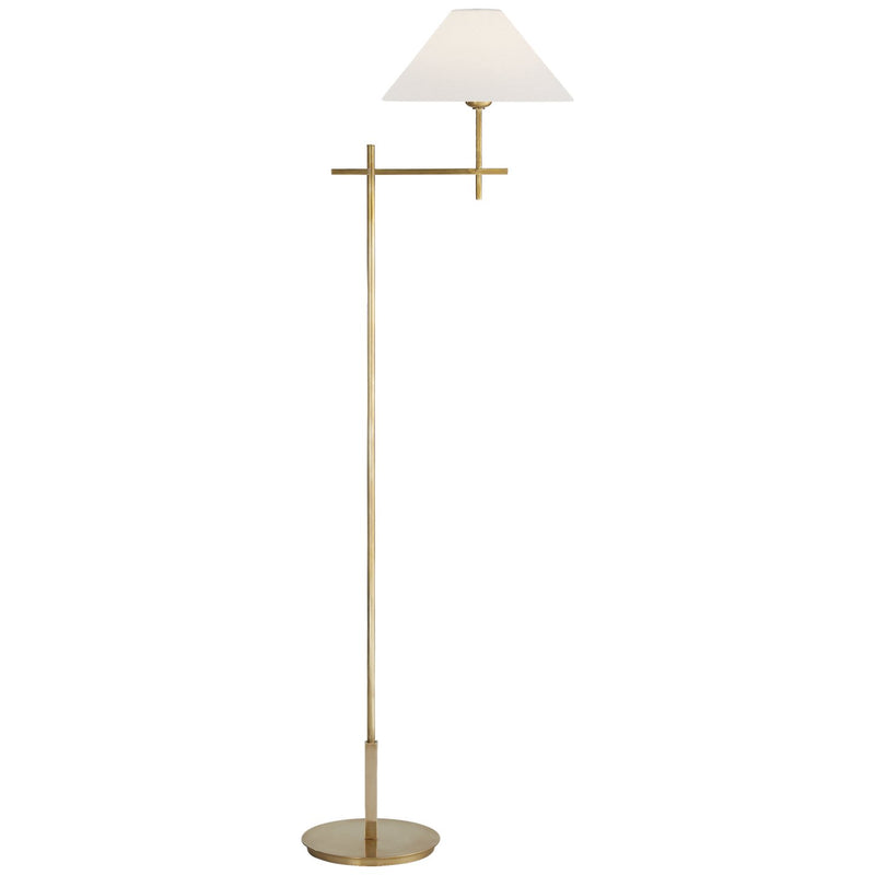 Hackney Bridge Arm Floor Lamp in Hand-Rubbed Antique Brass
