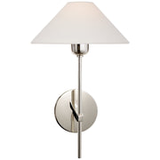 Hackney Single Wall Sconce in Polished Nickel