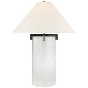 Brooks 30" Crystal Table Lamp in Aged Iron