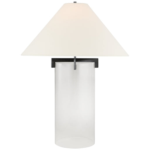 Brooks 30" Crystal Table Lamp in Aged Iron