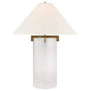 Brooks 30" Crystal Table Lamp in Gilded Iron