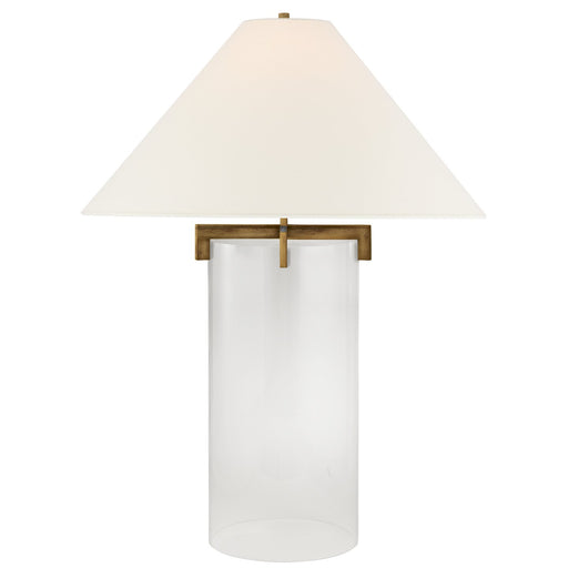 Brooks 30" Crystal Table Lamp in Gilded Iron