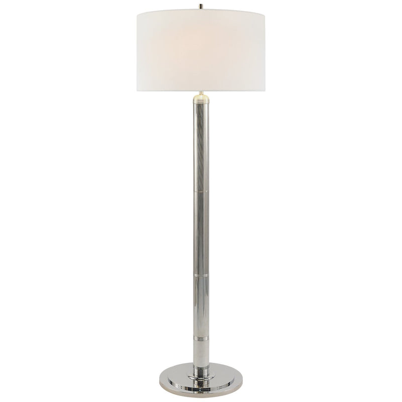 Longacre 2-Light Floor Lamp in Polished Nickel