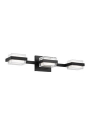 Kamden 3-Light Bath Vanity Light in 3 Shallow Nightshade Black