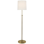 Bryant 45" Linen Shade Floor Lamp in Hand-Rubbed Antique Brass