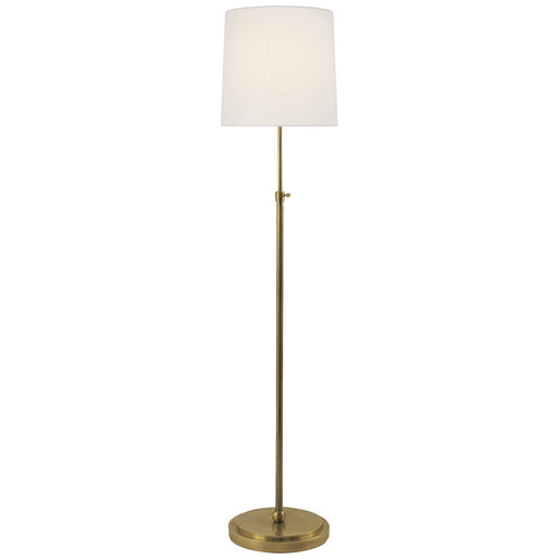 Bryant 45" Linen Shade Floor Lamp in Hand-Rubbed Antique Brass