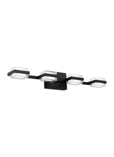 Kamden 4-Light Bath Vanity Light in Nightshade Black