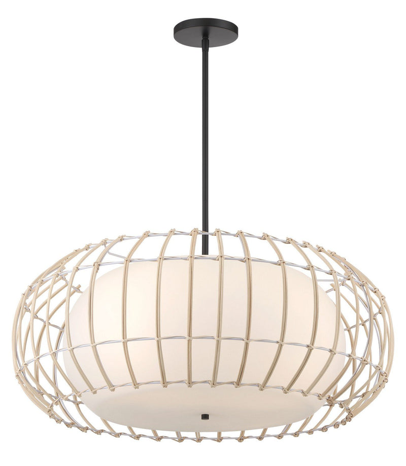 Watermill 4-Light Pendant in Coal