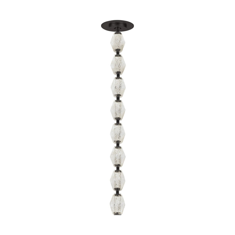 Collier 24 Pendant in Dark Bronze Integrated with Clear Textured Glass
