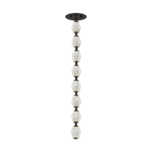 Collier 24 Pendant in Dark Bronze Integrated with Clear Textured Glass