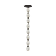 Collier 24 Pendant in Dark Bronze Integrated with Clear Textured Glass
