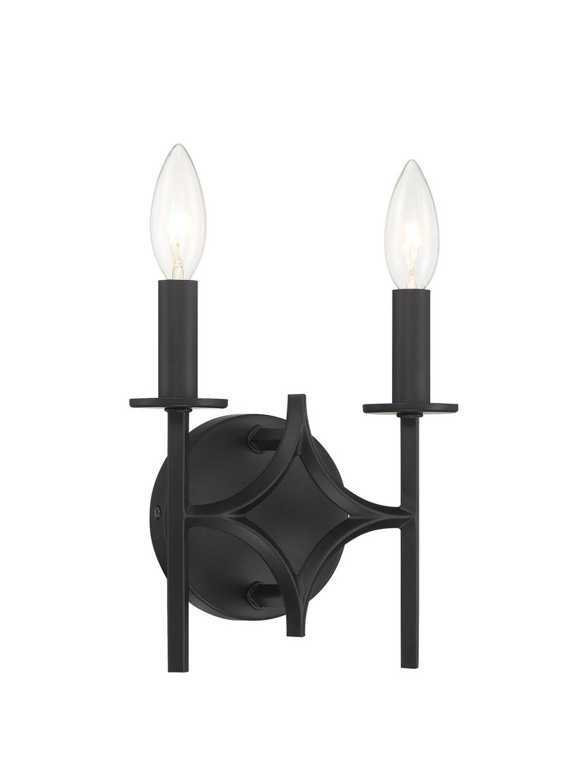 Muncie 2-Light Wall Sconce in Coal