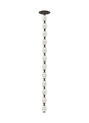 Collier 36 Pendant in Dark Bronze Integrated with Clear Textured Glass