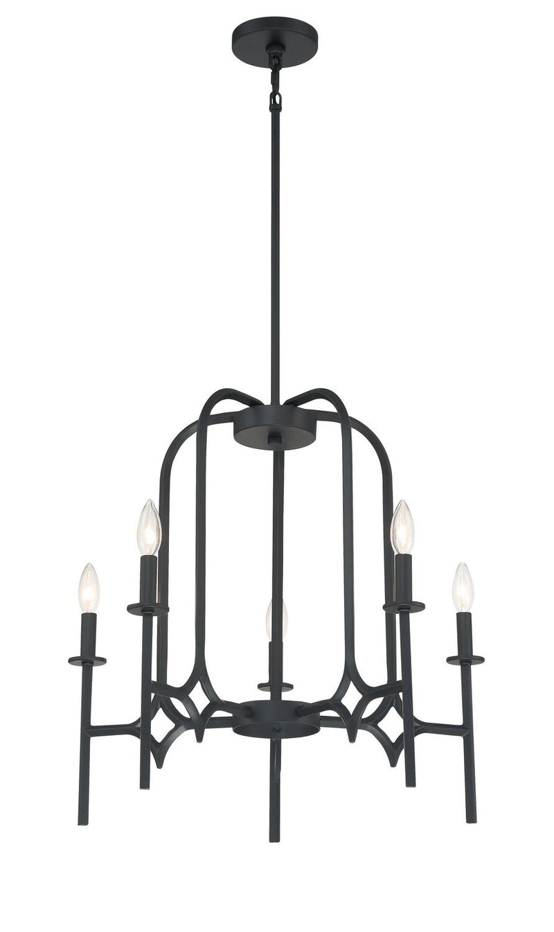 Muncie 5-Light Chandelier in Coal