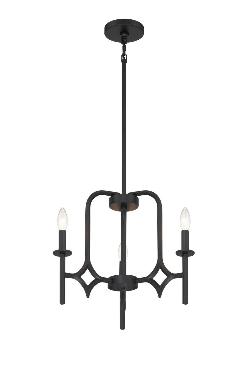 Muncie 3-Light Chandelier in Coal
