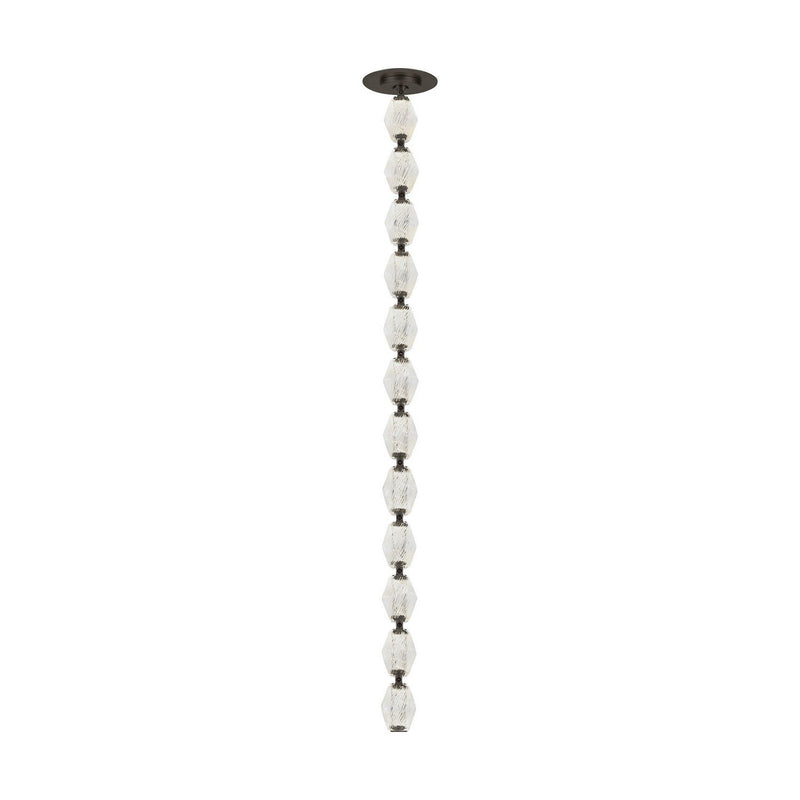 Collier 36 Pendant in Dark Bronze Integrated with Clear Textured Glass