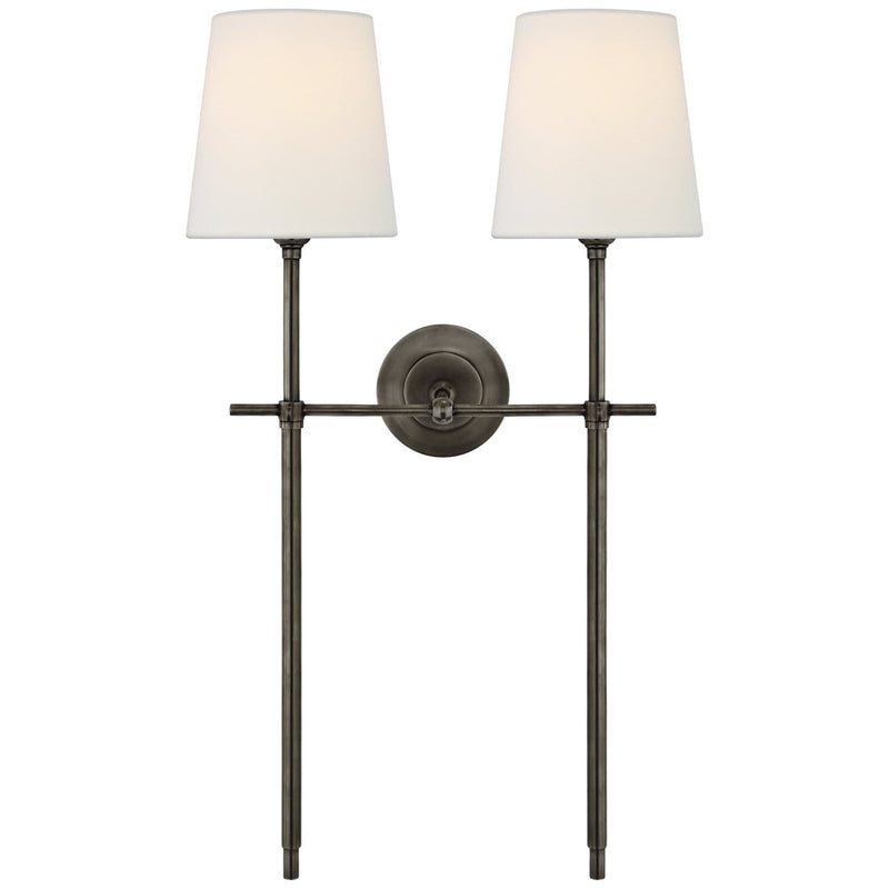 Bryant Large Double Tail 2-Light Wall Sconce in Bronze