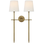 Bryant Large Double Tail 2-Light Wall Sconce in Hand-Rubbed Antique Brass