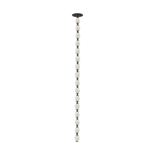 Collier 48 Pendant in Dark Bronze Integrated with Clear Textured Glass