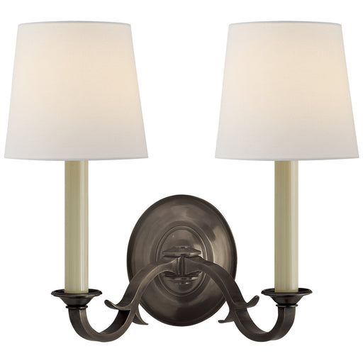 Channing Double 2-Light Wall Sconce in Bronze