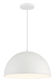 Vantage 15" Dome Pendant in White